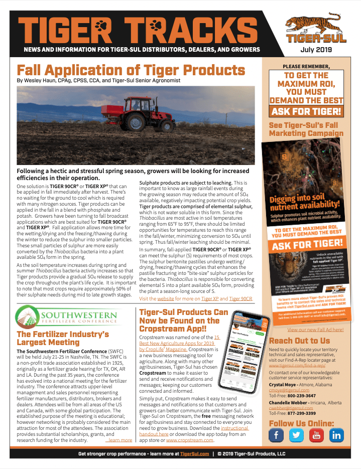 TigerTracks – July 2019