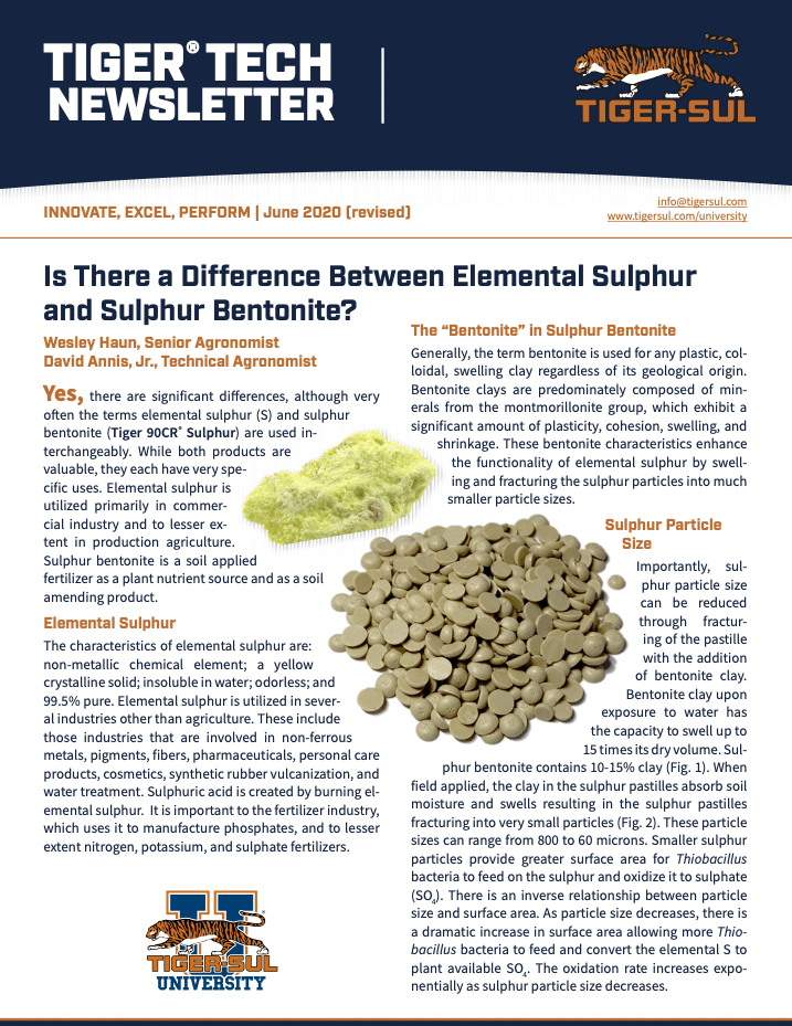 Is There a Difference Between Elemental Sulphur and Sulphur Bentonite?