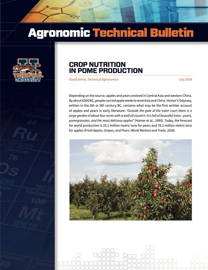 Crop Nutrition in Pome Production